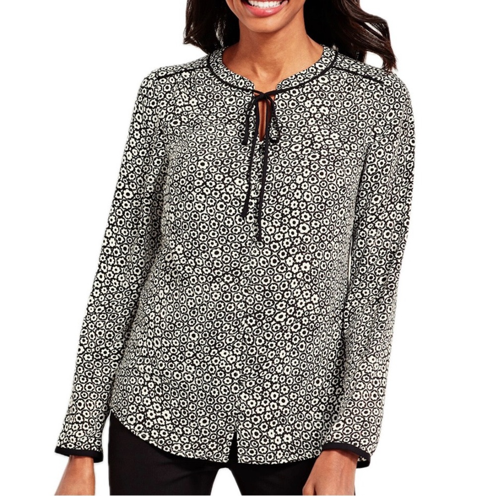 Talbots Top With Tie